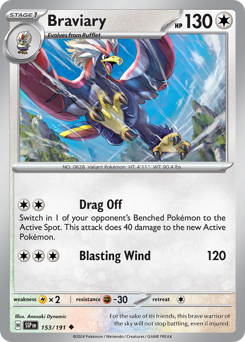 Pokemon Surging Sparks Braviary - 153