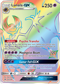 Pokemon Sun & Moon Lunala-GX - 153