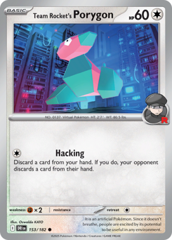 Pokemon Destined Rivals Team Rocket's Porygon - 153