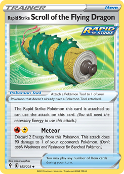 Pokemon Evolving Skies Rapid Strike Scroll of the Flying Dragon - 153