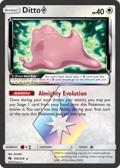 Pokemon Lost Thunder Ditto ◇ - 154