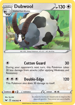 Pokemon Sword & Shield Dubwool - 154