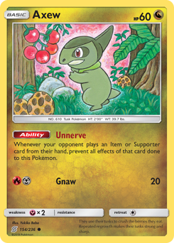 Pokemon Unified Minds Axew - 154