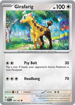 Pokemon Paldea Evolved Girafarig - 154