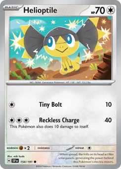 Pokemon Surging Sparks Helioptile - 154