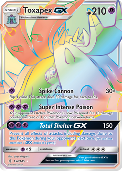 Pokemon Guardians Rising Toxapex-GX - 154