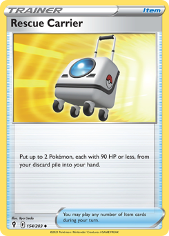Pokemon Evolving Skies Rescue Carrier - 154