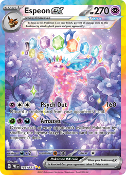 Pokemon Prismatic Evolutions Espeon ex - 155