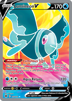 Pokemon Brilliant Stars Lumineon V - 155