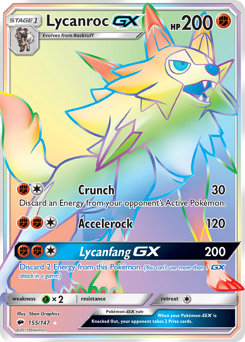 Pokemon Burning Shadows Lycanroc-GX - 155
