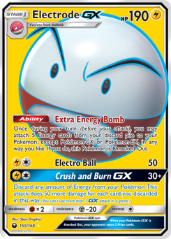 Pokemon Celestial Storm Electrode-GX - 155
