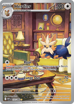 Pokemon White Flare Herdier - 155