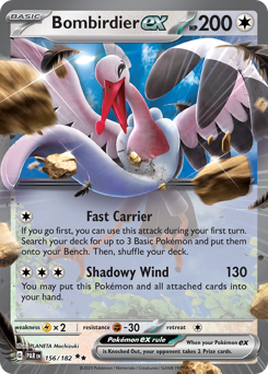 Pokemon Paradox Rift Bombirdier ex - 156