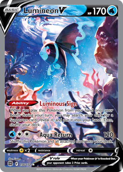 Pokemon Brilliant Stars Lumineon V - 156