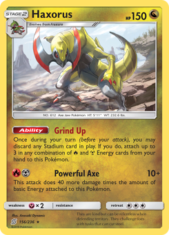 Pokemon Unified Minds Haxorus - 156