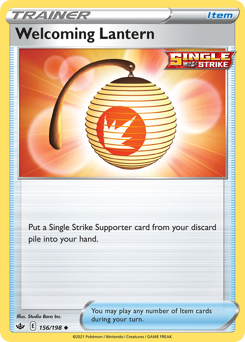 Pokemon Chilling Reign Welcoming Lantern - 156