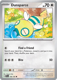 Pokemon Paldea Evolved Dunsparce - 156