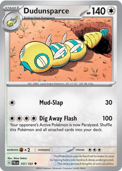 Pokemon Paldea Evolved Dudunsparce - 157