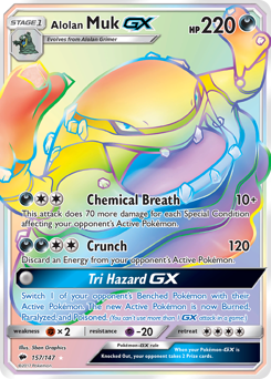 Pokemon Burning Shadows Alolan Muk-GX - 157