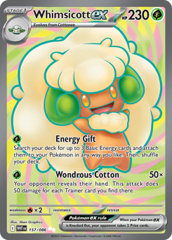 Pokemon White Flare Whimsicott ex - 157