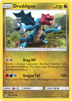 Pokemon Unified Minds Druddigon - 157