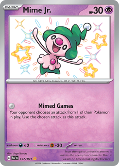 Pokemon Paldean Fates Mime Jr. - 157