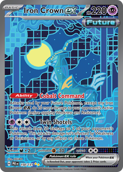 Pokemon Prismatic Evolutions Iron Crown ex - 158