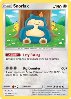 Pokemon Unbroken Bonds Snorlax - 158