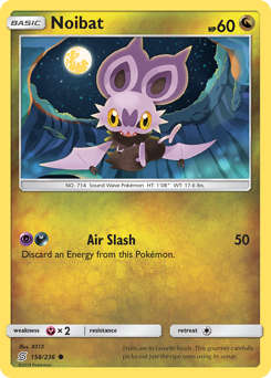 Pokemon Unified Minds Noibat - 158