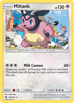 Pokemon Lost Thunder Miltank - 158