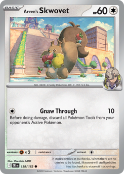 Pokemon Destined Rivals Arven's Skwovet - 158