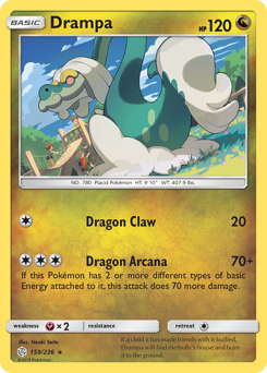 Pokemon Cosmic Eclipse Drampa - 159