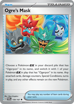 Pokemon Twilight Masquerade Ogre's Mask - 159