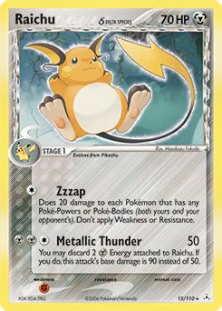 Pokemon Holon Phantoms Raichu δ - 15