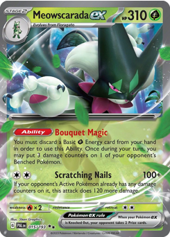 Pokemon Paldea Evolved Meowscarada ex - 15