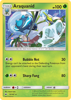 Pokemon Burning Shadows Araquanid - 15