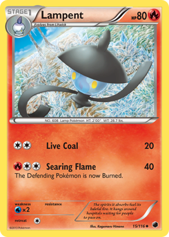 Pokemon Plasma Freeze Lampent - 15