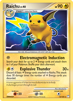 Pokemon Mysterious Treasures Raichu - 15