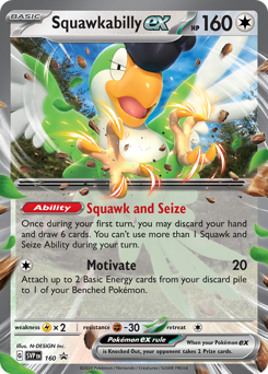 Pokemon Scarlet & Violet Black Star Promos Squawkabilly ex - 160