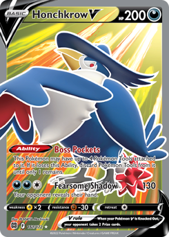 Pokemon Brilliant Stars Honchkrow V - 161