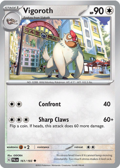 Pokemon Paldea Evolved Vigoroth - 161