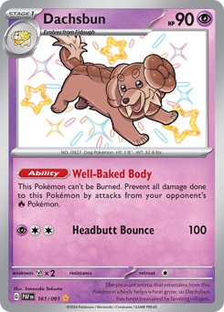 Pokemon Paldean Fates Dachsbun - 161