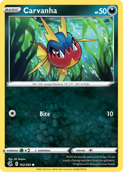 Pokemon Fusion Strike Carvanha - 162