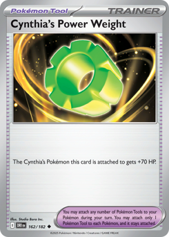 Pokemon Destined Rivals Cynthia's Power Weight - 162