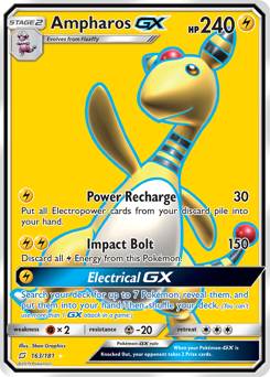 Pokemon Team Up Ampharos-GX - 163