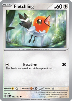 Pokemon Paldea Evolved Fletchling - 163