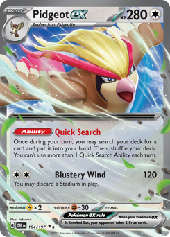 Pokemon Obsidian Flames Pidgeot ex - 164