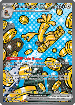 Pokemon Prismatic Evolutions Gholdengo ex - 164