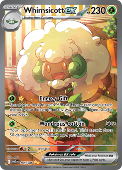 Pokemon White Flare Whimsicott ex - 165