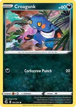 Pokemon Fusion Strike Croagunk - 165